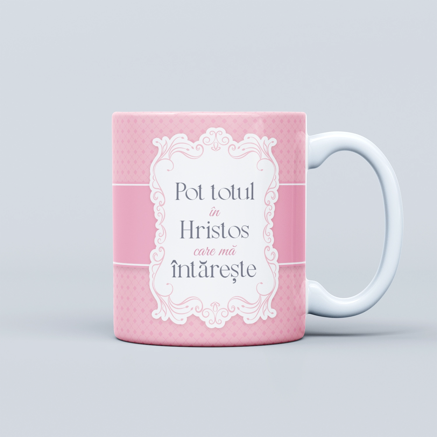 Cana cu verset biblic, cadou crestin - Pot totul in Hristos